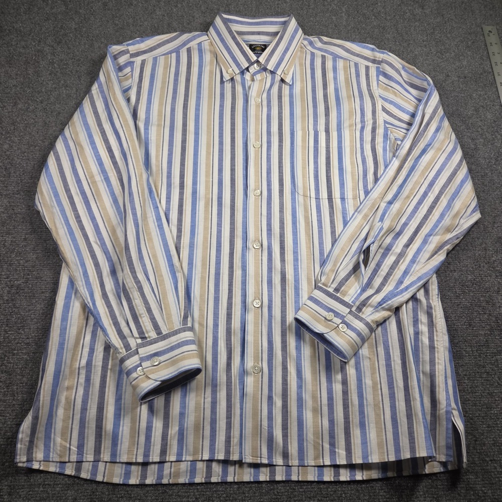 Solemare Maus & Hoffman Long Sleeve Button Shirt 100% Linen Mens Large Italy